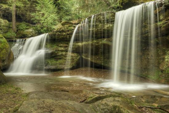 Hidden falls at Cedar Falls in Hocking Hills