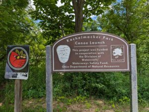 Kachelmacker Park Canoe Launch sign